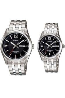 Gambar Casio Couple Watch Jam Tangan Couple   Silver   Strap Stainless Steel   1335D 1A