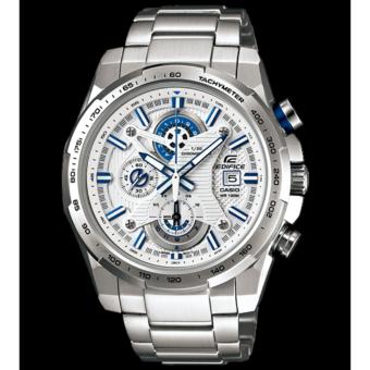 Gambar Casio Edifice EFR 523D 7AV Stainless Steel Silver Dial White Combi Blue