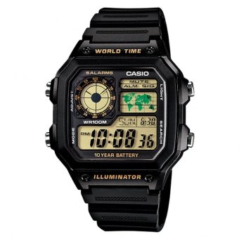 Gambar Casio Jam Tangan Pria   Hitam   Strap Resin   AE 1200WH 1B