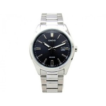 Casio Jam Tangan Wanita LTP-1302D-1A1VDF - Silver Hitam  