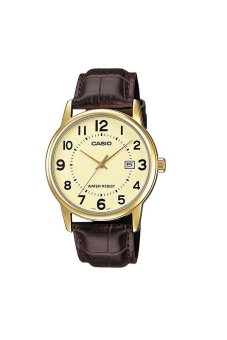 Gambar Casio Standard Jam Tangan Pria   Coklat   Kulit   MTP V002GL 9B