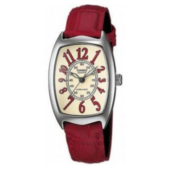 Casio Standard - Jam Tangan Wanita - Merah - Kulit - LTP-1208E-9B2DF  