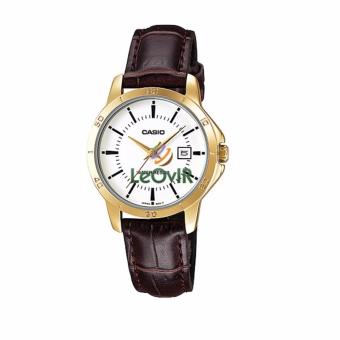 Casio Standard LTP-V004GL-7A - Jam Tangan wanita - Brown - Strap Leather - LM  