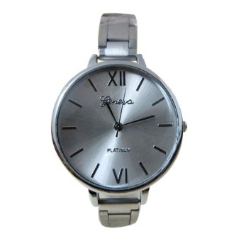 Cestlafit Mens Womens Alloy Analog Quartz Business Wrist Watch Silver - intl  