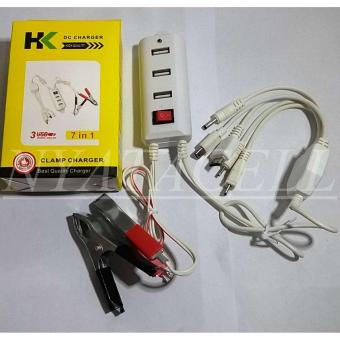 Gambar Charger HP Arus Aki Motor Saklar ON OFF 5in1+3USB Charger Motor