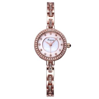chechang KIMIO Rhinestone Crystal Rose Gold Women's Bracelet Watches Luxury Brand Lady Fashion Dress Watch s Feminino 2016 New (rose gold)  