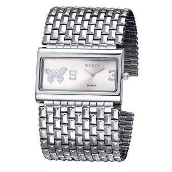 chechang WEIQIN Luxury Brand Silver Women's Bracelet Watches Lady Butterfly Fashion Bangle Dress Watch Woman Clock Hour Feminino (silver silver)  