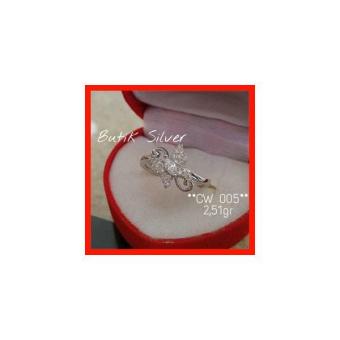 Cincin Kupu CW 005 Perhiasan Silver Perak 925 Lapis Emas  