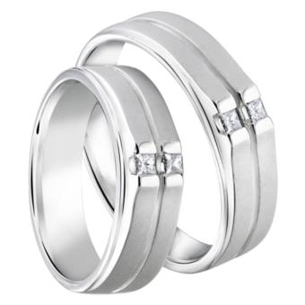 Gambar cincin pernikahan palladium 55% [Silver]   0870