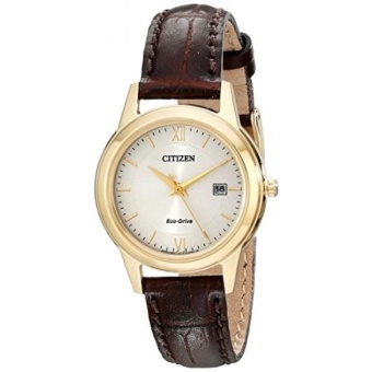 Citizen Eco-Drive Womens Stainless Steel Watch with Brown Band (Model: FE1082-05A) - intl  