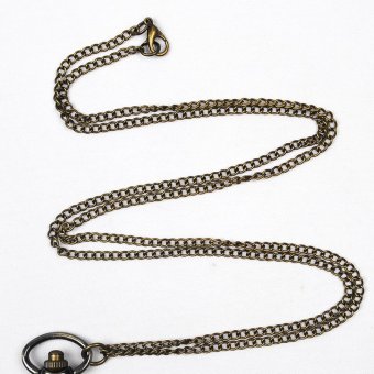 Cocotina vintage Pria Roma angka Steampunk paduan jam saku rantai kalung kuarsa perhiasan - Perunggu  