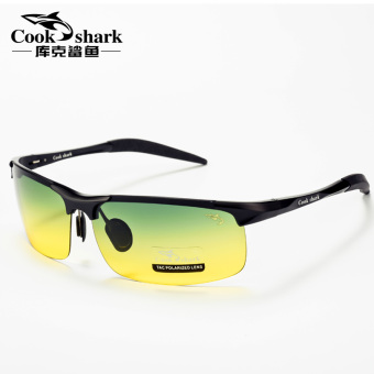Gambar Cookshark terpolarisasi mengemudi driver mobil kaca mata kacamata hitam