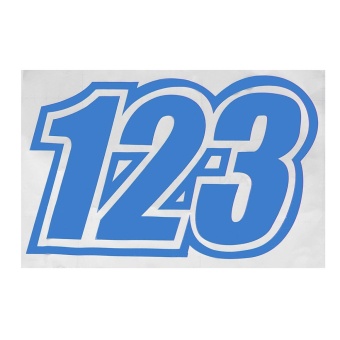 Gambar Custom Race Numbers Vinyl Stickers Dirt Bike Motocross TrialsDecals Blue   intl