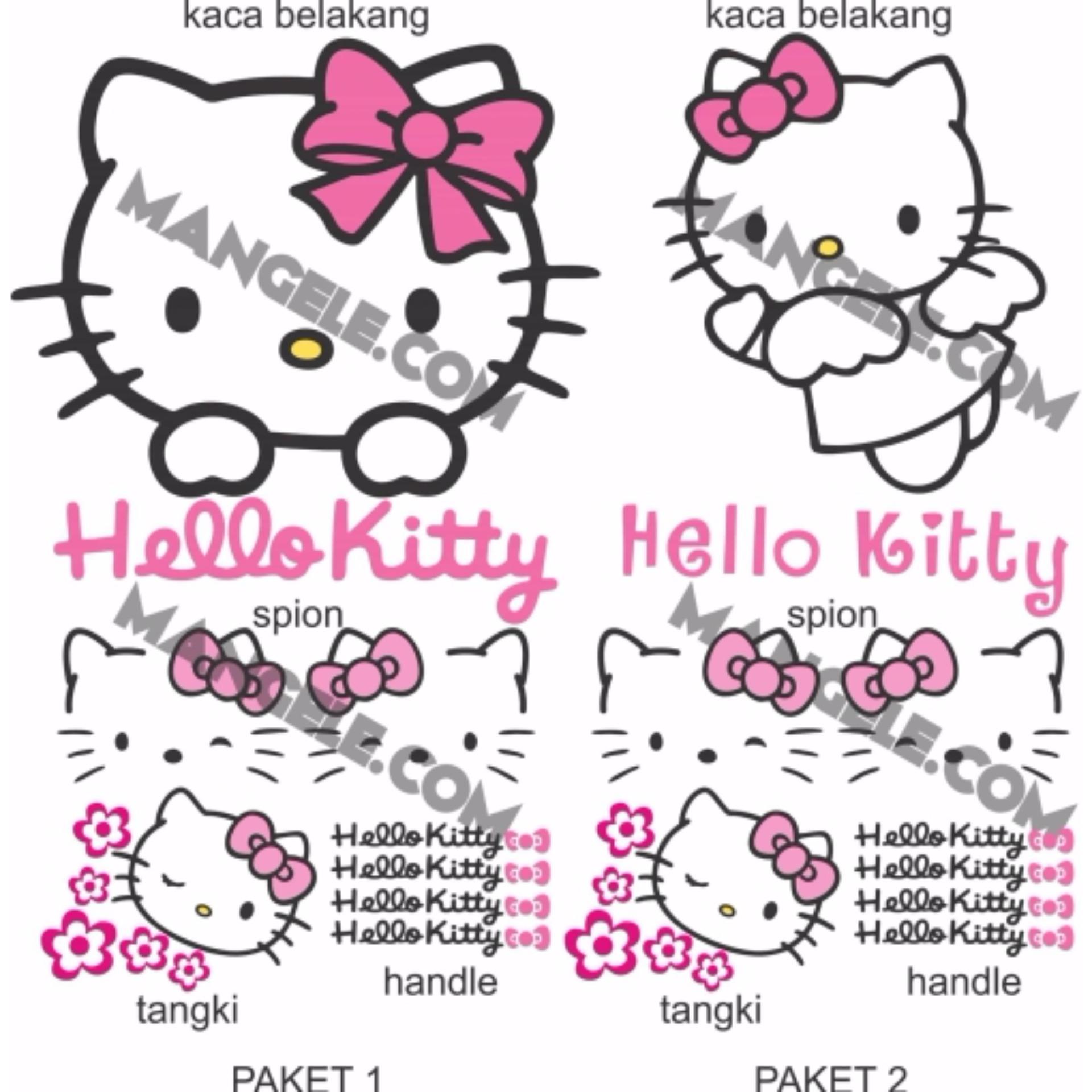 Belanja Terbaik Cutting Sticker Mobil Hello Kitty Paket 1 Murah