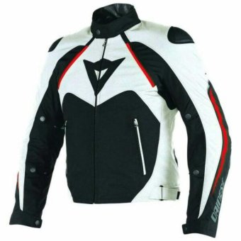 Gambar Dainese Hawker D Dry Waterproof Jacket White Black Red