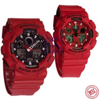 Gambar Digitec Couple Edition D39H260DG2011TCMRH Dualtime Jam Tangan Pasangan Rubber Strap