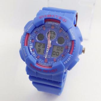 Gambar Digitec Dual Time   Jam Tangan Wanita  Analog + Digital   Rubber Strap  Biru   DG3873BN