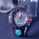 Gambar Digitec Jam Tangan Pria Triple Time DG 3042 T Water Resist Original   Hitam List Merah