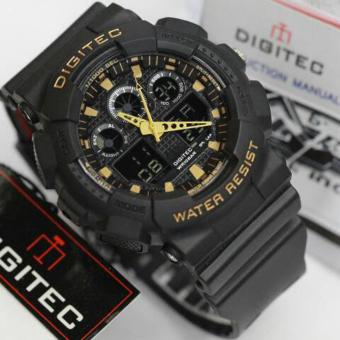 Gambar Digitec Jam Tangan Sport Dual Time GA1000   Black Gold