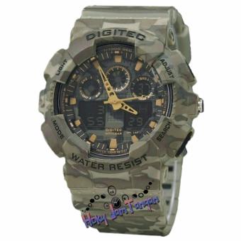 Gambar Digitec Original   DG2072M   Jam Tangan Pria Dual Time   Strap Karet   Hijau