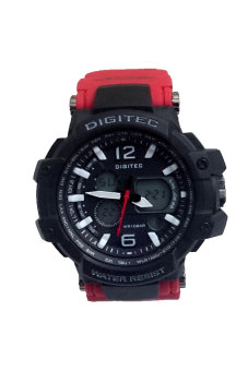 Gambar Digitec Red Bull DG 2078 Men s   Jam Tangan Pria   Hitam Merah   Karet