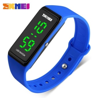 Diotem SKMEI 1265 Women Sports Watches Girls Simple Design LED Watch Ladies Digital Wristwatches 30M Water Resistant Blue - intl  