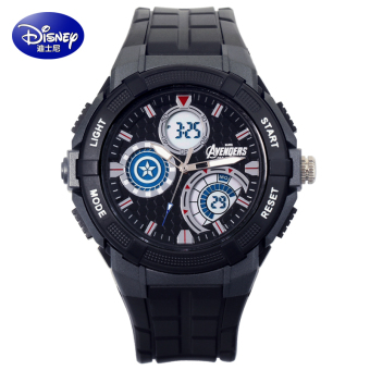 Gambar Disney Anak Laki laki Remaja LED Jam Anti Air Jam Tangan Pria