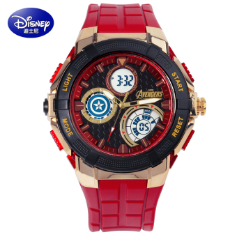 Gambar Disney Anak Laki laki Remaja LED Jam Anti Air Jam Tangan Pria