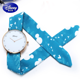 Gambar Disney Korea Fashion Style sabuk kain baru Waterproof Shi Ying menonton Watch