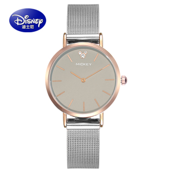 Gambar Disney Korea Fashion Style Tahan Air Jam Tangan Cewek Tali Baja Jam Tangan Wanita