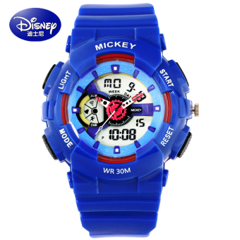 Gambar Disney lucu gadis mahasiswa tahan air elektronik jam tangan jam tangan