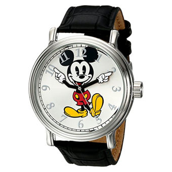 Gambar Disney Men s W001850 Mickey Mouse Analog Display Analog Quartz Black Watch   Intl