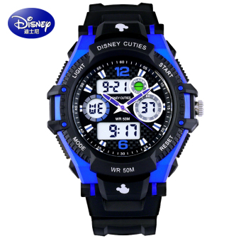 Gambar Disney Mickey Tahan Air Anak Laki laki Anak anak Elektronik Jam Tangan Jam Tangan Anak