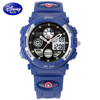 Gambar Disney Mickey Tahan Air Anak Laki laki Anak anak Elektronik Jam Tangan Jam Tangan Anak