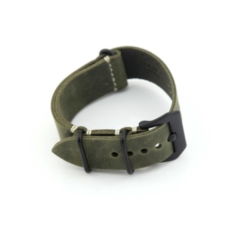 DJ Leather Replacement Watch Band Strap Belt 22Mm For Man Or Woman(Dark Green) - intl  