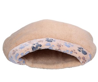 Gambar dmscs Kitten Sleep Bed With Paw Print Windproof Winter Cat HouseFor Cats Puppy And Rabbits.   intl