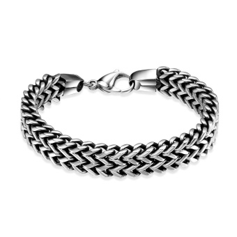 Gambar EOZY New Fashion Mens Stainless Steel Bracelet Vintage Thick Chain Bracelet   intl