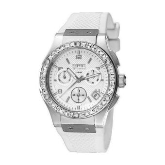 Gambar Esprit Watch Phorkyra White Stainless Steel Case Rubber Strap Ladies NWT + Warranty EL101002F01