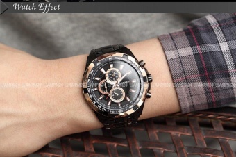 EXCELVAN Curren Black Stainless Steel Luxury Analog Sport Quartz Watches Mens Wrist Watch Gold - intl  