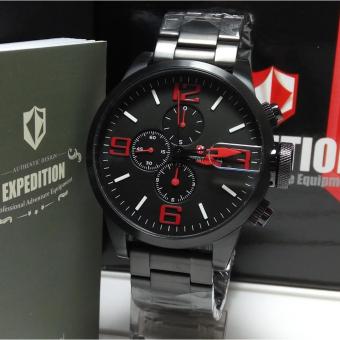 Gambar Expedition Jam Tangan Pria Expedition E6386M Black Stainless Steel Dial Red Chronograph