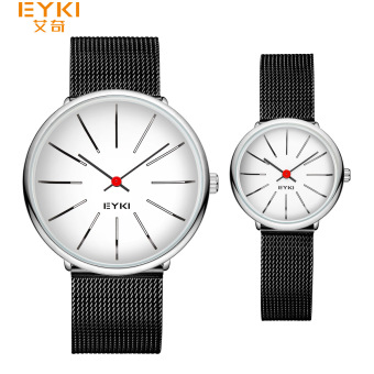 Gambar Eyki Korea Fashion Style pria dan wanita mahasiswa tahan air jam tangan Couple jam tangan