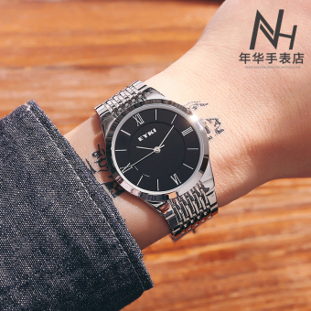 Gambar EYKI pria tren Shishang jam tangan baja tahan air Shi Ying jam