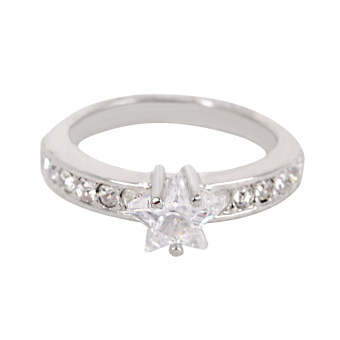 Jual Eyo Jewelry Cincin Wanita SR 9464 Silver Star Qubik Online Terbaik