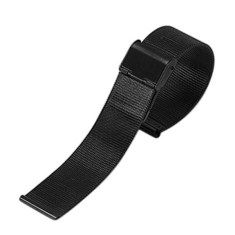 Fashion Stainless Steel Mesh Replacement Wrist Watch Band Strap Bracelet Belt 20mm Width Black - intl  