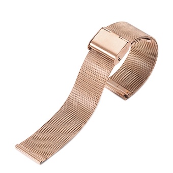 Fashion Stainless Steel Mesh Replacement Wrist Watch Band Strap Bracelet Belt 20mm Width Rose Gold - intl  