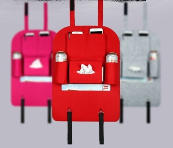 Felt Cloth Pouch Car Back Seat Hanging Bags Zhiwu Dai Car With Bagsof Debris Storage Box(Pink) Pebruari 2019 - 2 Felt cloth pouch car back seat hanging bags Zhiwu Dai car with bagsof debris storage box(Pink) - 2