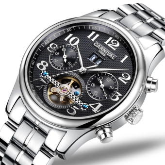 Gambar Fiesta Kasual Berongga Tourbillon Tahan Air Jam Tangan Pria Jam Tangan