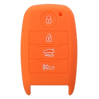 Gambar FIT FOR 2015 KIA K3 CERATO FORTE RIO SILICONE PROTECTIVE KEY COVER FOB CASE SKIN (Orange)   intl