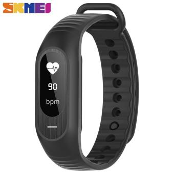 Fitness Sports Bluetooth LED Waterproof Bracelet Watch Skmei B15p Women's Digital Blood Pressure Heart Rate Monitor Wrist Watch - Black(BLACK)  