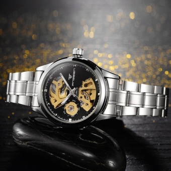 FNGEEN atas merek mewah emas pria otomatis Tourbillon pergelangan tangan jam tangan mekanis 8818 G - intl  